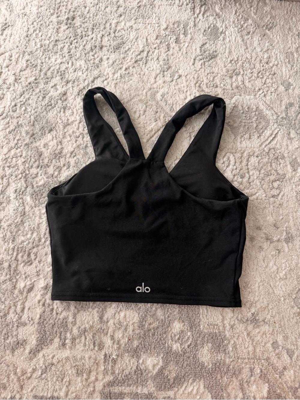 Alo Black Real Bra Tank